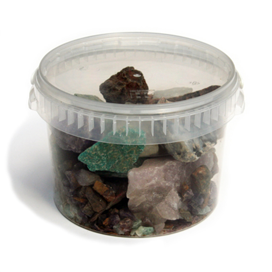 Afbeelding van Ruwe edelstenen-mineralen mix 3,5 kilo