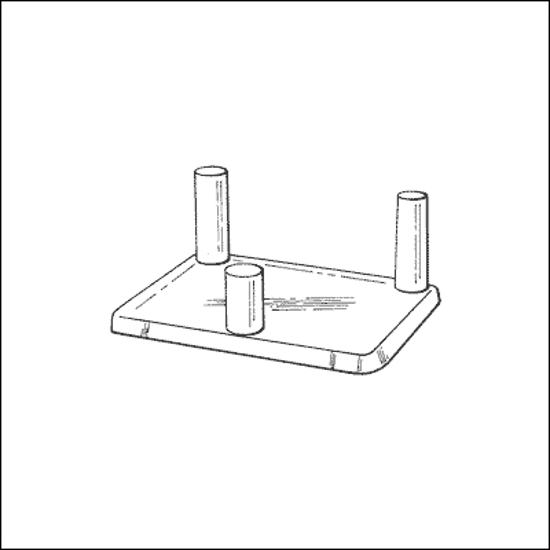 Afbeelding van Kunststof standaard DPS-3 (38x86x64)